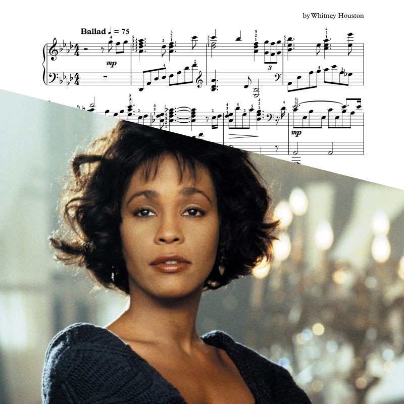 “Run to you” – Whitney Houston – Piano Sheet Music
