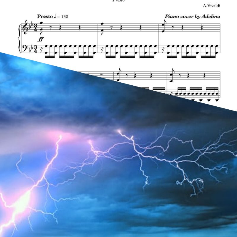 “Summer” – “Four Seasons”- Vivaldi – Piano Sheet Music