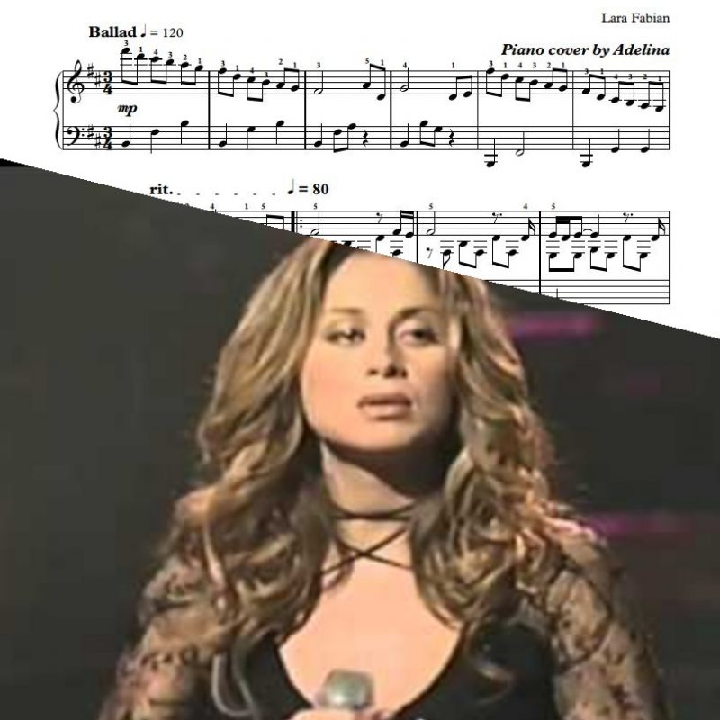 “Je Suis Malade” – Lara Fabian – Piano Sheet Music