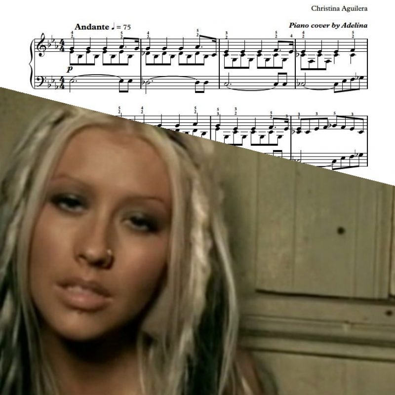 “Beautiful” – Christina Aguilera – Piano Sheet Music