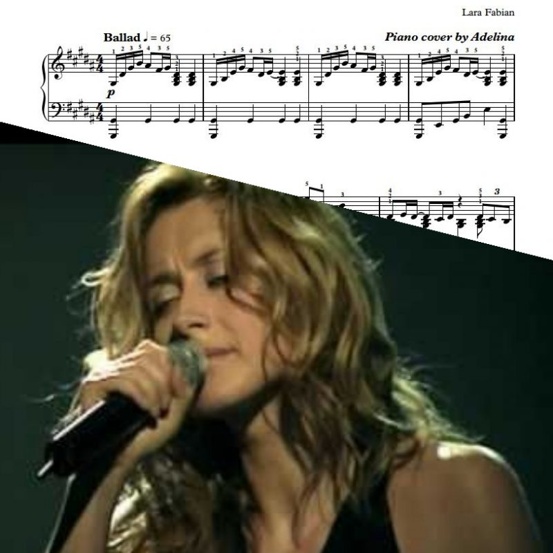 “Parce Que Tu Pars” – Lara Fabian – Piano sheets