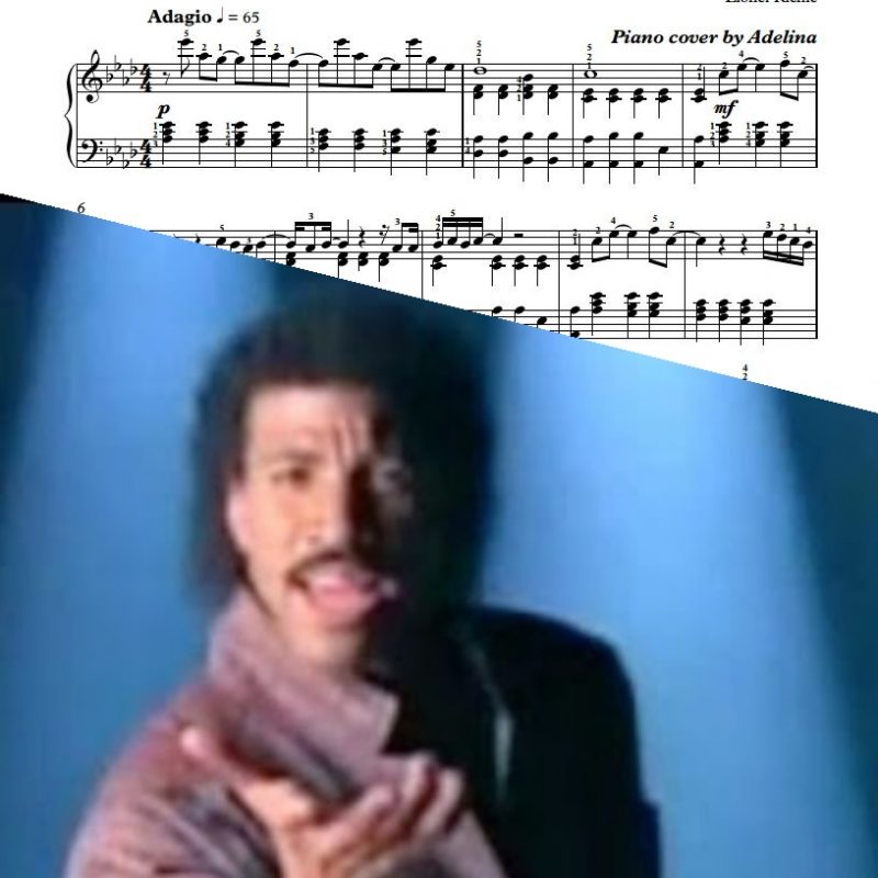 “Say You, Say Me” – Lionel Richie – Piano Sheets
