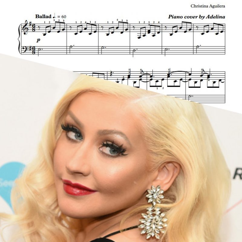 “Bound to You” – Christina Aguilera – Piano Sheet Music