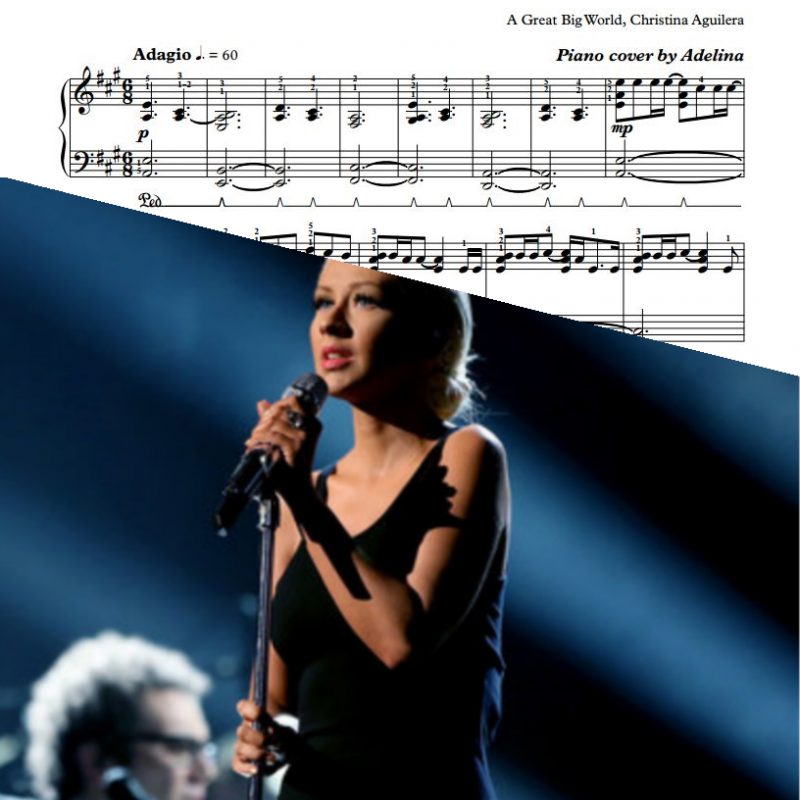 “Fall On Me” – Christina Aguilera, A Great Big World – Piano Sheet Music