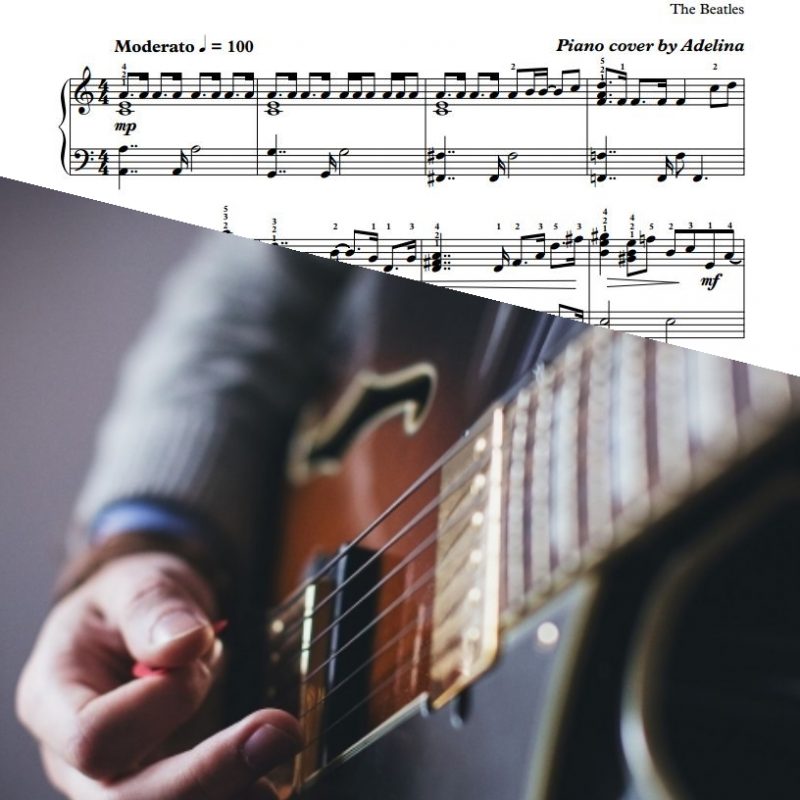 “While My Guitar Gently Weeps” – The Beatles – Piano Sheet Music